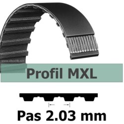 COURROIE DENTEE 62MXL025 PAS 2.032 mm / LARGEUR 6.35 mm