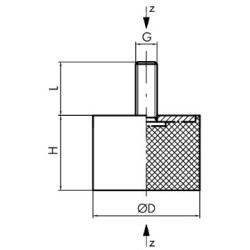 BUTEE MALE 18x7.5 M6