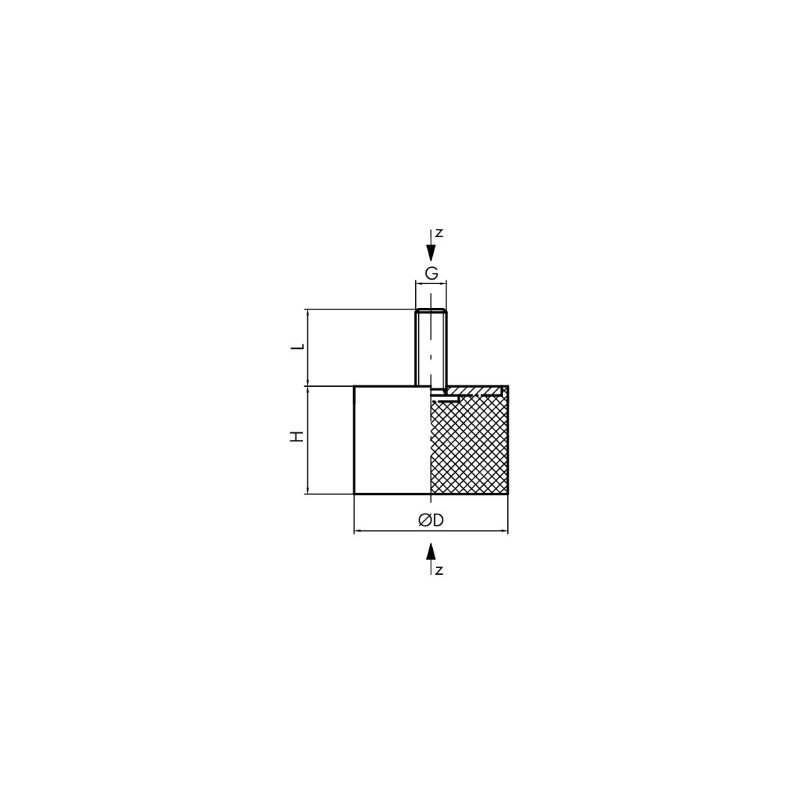 BUTEE MALE 25x13 M6 BUTEE MALE 25x13 M6